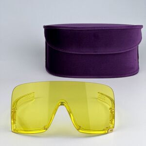 NEW Gucci GG1631S 009 Yellow Shield Unisex Sunglasses GG 1631S